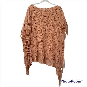 Maurices Boho Crochet Poncho, very soft and flattering, one size fits all